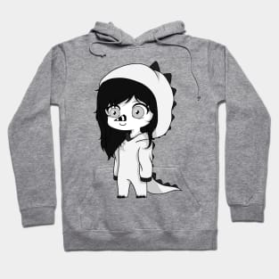 laughing jill dinosaur chibi Hoodie